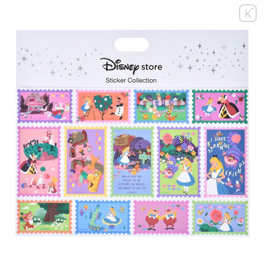 Japan Disney Store Die-cut Sticker Collection - Alice : Stamp-Style - 1