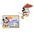 Japan Disney Store Die-cut Sticker Collection - Mickey & Minnie : Washi Style Japanese Mt. Fuji & Cherry Blossom - 3