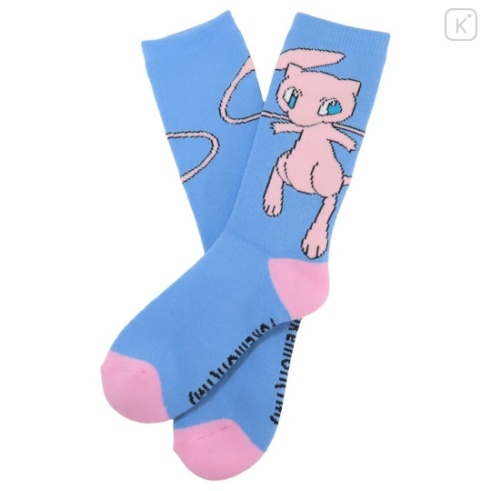 Japan Pokemon Warm Socks - Mew : Blue Pink - 1