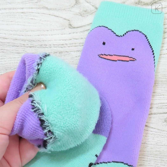 Japan Pokemon Warm Socks - Ditto : Turquoise - 2