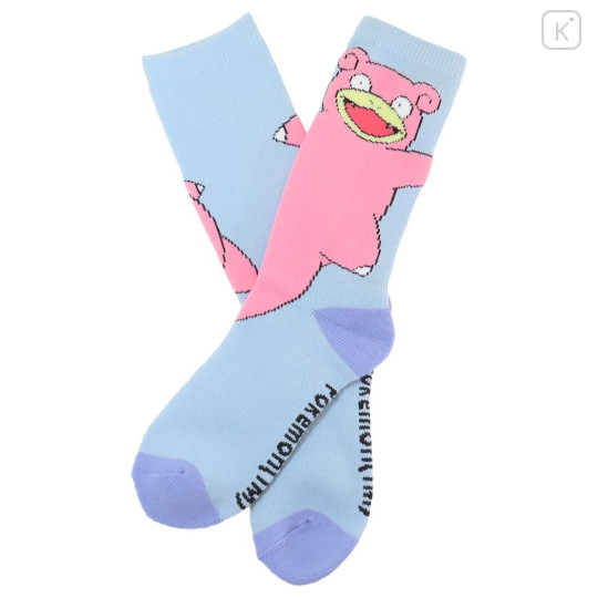 Japan Pokemon Warm Socks - Slowpoke Light Blue - 1