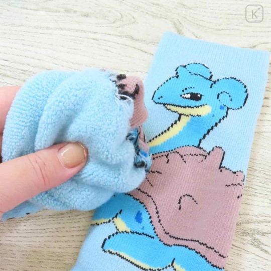 Japan Pokemon Warm Socks - Lapras : Light Blue - 2