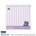 Japan Pokemon Mini Towel Jacquard Handkerchief - Gengar : Purple Stripe - 1