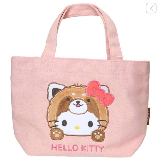 Japan Sanrio Mini Tote Bag - Hello Kitty : Cheers Banzai Series Red Panda - 1
