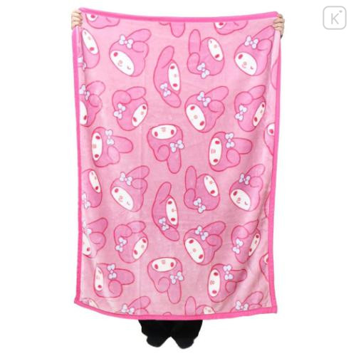 Japan Sanrio Fluffy Throw Blanket - My Melody : All Over Pattern Pink - 4
