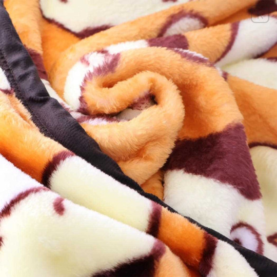 Japan Sanrio Fluffy Throw Blanket - Pompompurin : All Over Pattern Orange - 2