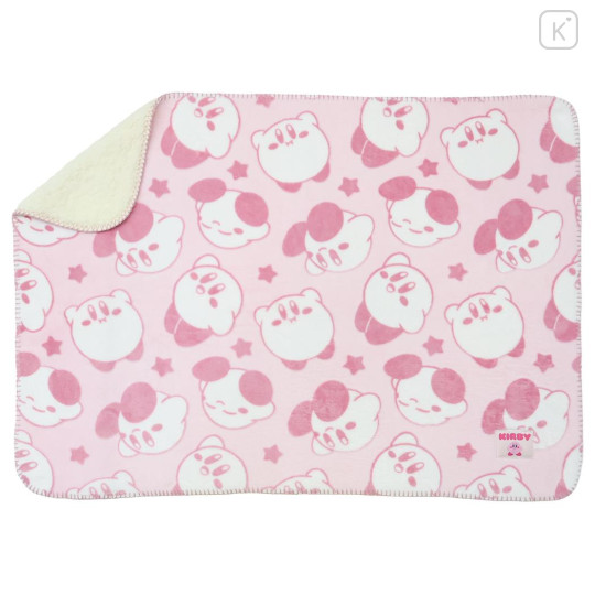 Japan Kirby Flannel Lap Blanket - Kirby : All Over Pattern Light Pinjk - 1