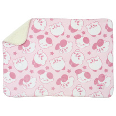 Japan Kirby Flannel Lap Blanket - Kirby : All Over Pattern Light Pinjk