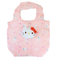 Japan Sanrio Eco Shopping Bag & Mascot Pouch - Hello Kitty : Light Pink