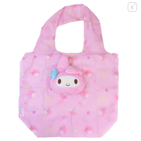 Japan Sanrio Eco Shopping Bag & Mascot Pouch - My Melody : Light Pink - 1