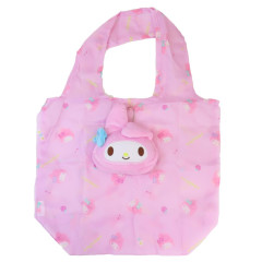 Japan Sanrio Eco Shopping Bag & Mascot Pouch - My Melody : Light Pink