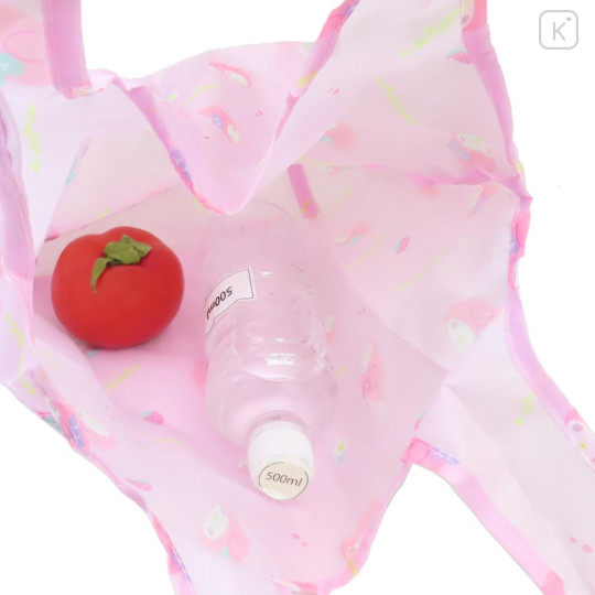 Japan Sanrio Eco Shopping Bag & Mascot Pouch - My Melody : Light Pink - 3