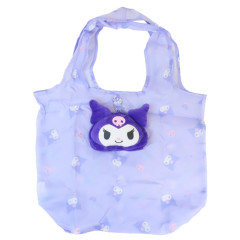 Japan Sanrio Eco Shopping Bag & Mascot Pouch - Kuromi : Light Purple