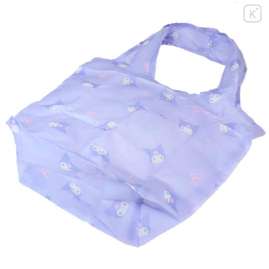Japan Sanrio Eco Shopping Bag & Mascot Pouch - Kuromi : Light Purple - 2