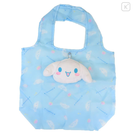 Japan Sanrio Eco Shopping Bag & Mascot Pouch - Cinnamoroll : Light Blue - 1