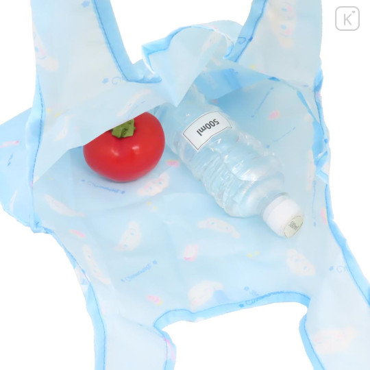 Japan Sanrio Eco Shopping Bag & Mascot Pouch - Cinnamoroll : Light Blue - 3