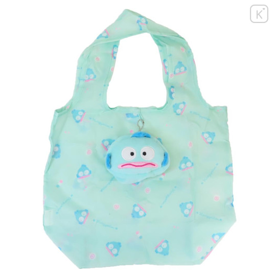 Japan Sanrio Eco Shopping Bag & Mascot Pouch - Hangyodon : Mint - 1