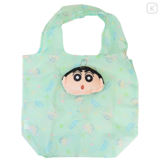 Japan Crayon Shin-chan Eco Shopping Bag & Mascot Pouch - Shinnosuke Nohara : Mint - 1