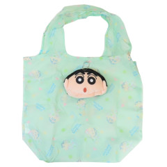 Japan Crayon Shin-chan Eco Shopping Bag & Mascot Pouch - Shinnosuke Nohara : Mint