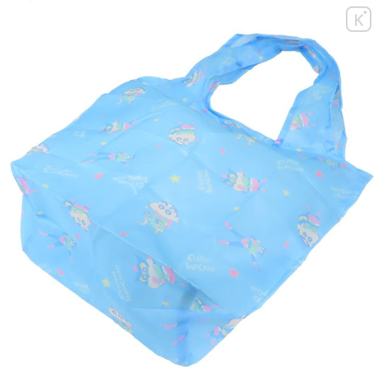 Japan Crayon Shin-chan Eco Shopping Bag & Mascot Pouch - Shinnosuke Nohara : Action Kamen Blue - 2