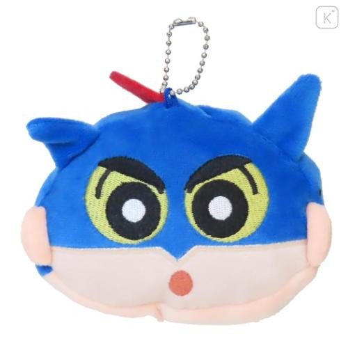 Japan Crayon Shin-chan Eco Shopping Bag & Mascot Pouch - Shinnosuke Nohara : Action Kamen Blue - 4