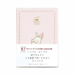 Japan Mikko Illustrations B7 Monthly Diary - Rabbit Pink