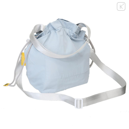 Japan Peanuts Shoulder Drawstring Bag - Snoopy & Charlie : Light Blue - 2