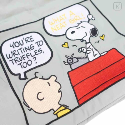Japan Peanuts Shoulder Drawstring Bag - Snoopy & Charlie : Pale Green - 4