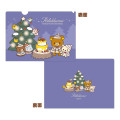 Japan San-X Store A4 Clear File Holder Set - Rilakkuma : Honey Forest Christmas - 2