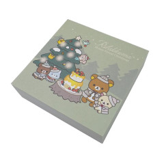 Japan San-X Store Square Memo Pad - Rilakkuma : Honey Forest Christmas 2025