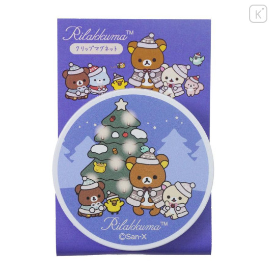 Japan San-X Store Magnet Clip - Rilakkuma : Honey Forest Christmas 2025 - 1