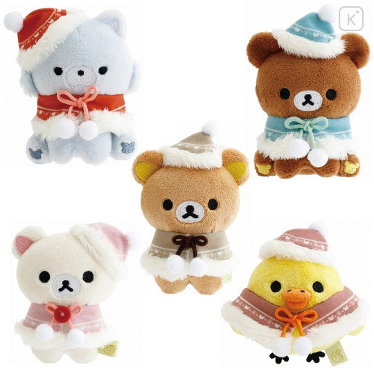 Japan San-X Hand-held Plush Set - Rilakkuma : Honey Forest Christmas 2025 - 1