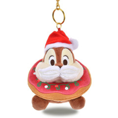 Japan Disney Store Plush Mascot Keychain - Chip : Christmas 2025 Donut