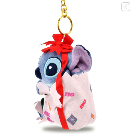 Japan Disney Store Plush Mascot Keychain - Stitch : Christmas 2025 - 2