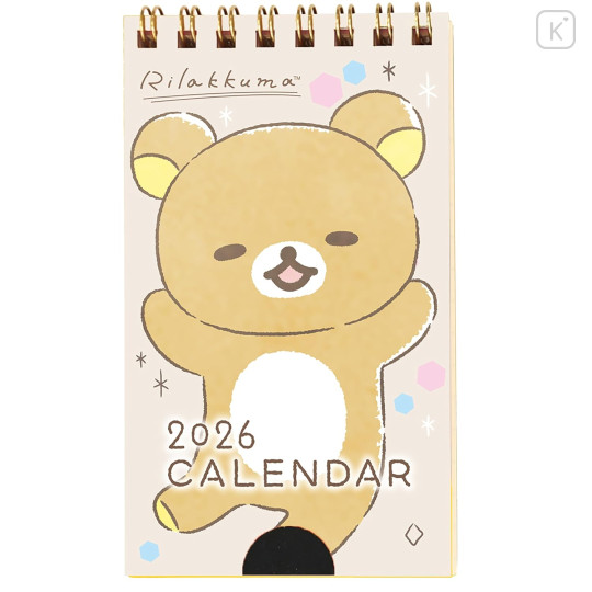 Japan San-X Pocket Mini Desk Calendar - Rilakkuma : 2026 - 1