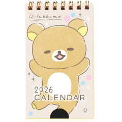Japan San-X Pocket Mini Desk Calendar - Rilakkuma : 2026