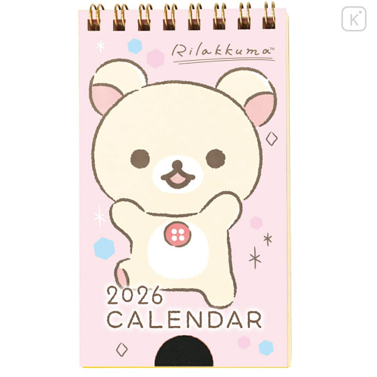 Japan San-X Pocket Mini Desk Calendar - Korilakkuma : 2026 - 1