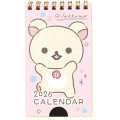 Japan San-X Pocket Mini Desk Calendar - Korilakkuma : 2026 - 1