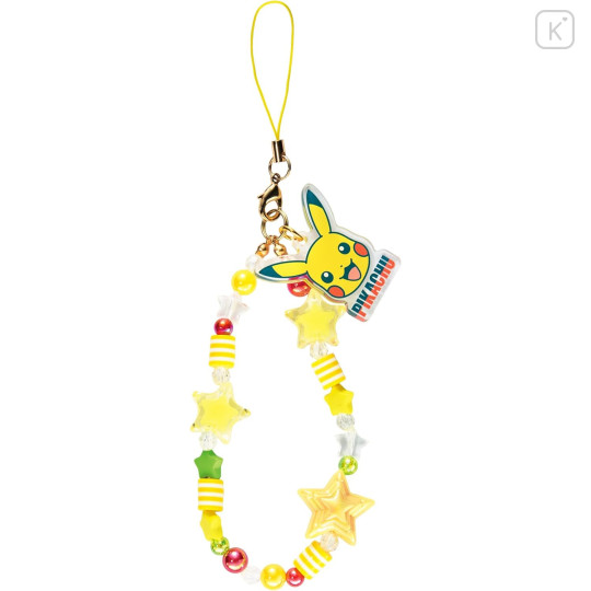 Japan Pokemon Beaded Hand Strap Phone Charm - Pikachu : Star - 1