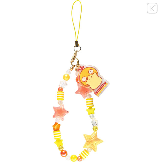 Japan Pokemon Beaded Hand Strap Phone Charm - Psyduck : Star - 1
