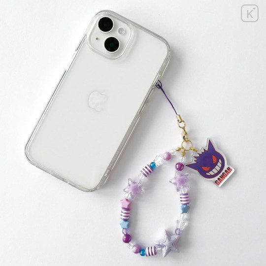Japan Pokemon Beaded Hand Strap Phone Charm - Gengar : Star - 3