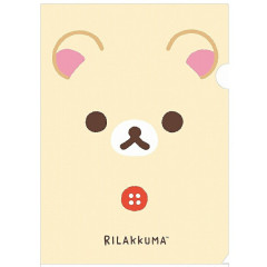 Japan San-X A4 Clear File Folder - Korilakkuma : Face