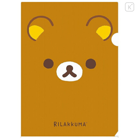 Japan San-X A4 Clear File Folder - Rilakkuma : Face - 1
