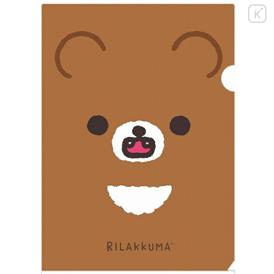 Japan San-X A4 Clear File Folder - Chairoikoguma : Face - 1