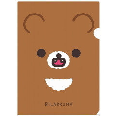 Japan San-X A4 Clear File Folder - Chairoikoguma : Face