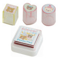 Japan San-X Stamp Chops Set (S) - Rilakkuma : Ribbon Messages Glitter - 2