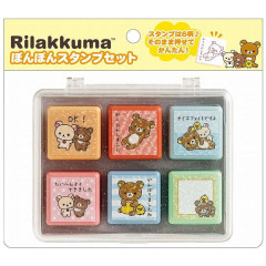 Japan San-X Ponpon Stamp Chops Set - Rilakkuma : Messages