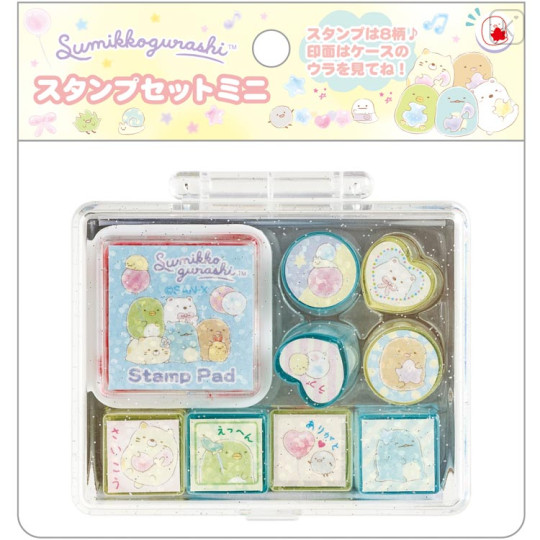 Japan San-X Stamps Set (S) - Sumikko Gurashi : Music Star Messages Glitter - 1