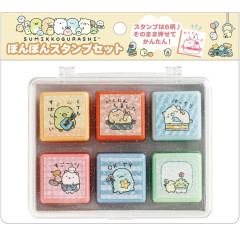 Japan San-X Ponpon Stamp Chops Set - Sumikko Gurashi : Sumikko's Favorite Messages