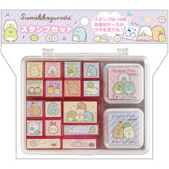 Japan San-X Stamp Chops Set (M) - Sumikko Gurashi : Relax Messages Glitter